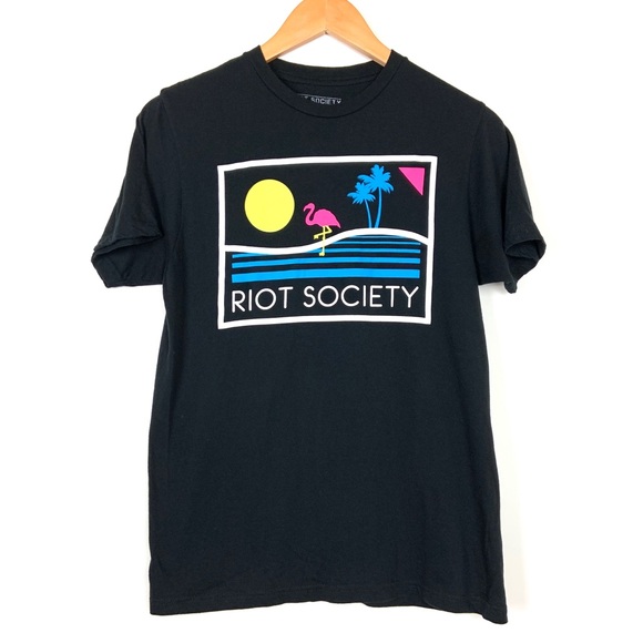 riot society Other - Riot Society Graphic T Shirt Small Black Flamingo